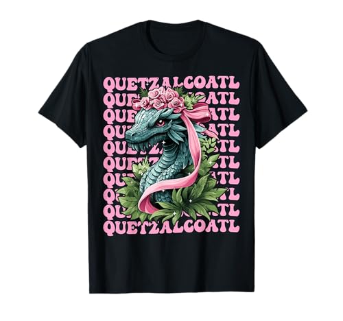 Quetzalcoatl Aztekengott Mythologie Maya Inka-Mädchen Kokette T-Shirt Quetzalcoatl Aztekengott Mythologie Maya Inka-Mädchen Kokette T-Shirt von Womens Pink Coquette Bow Quetzalcoatl Aztec Gifts