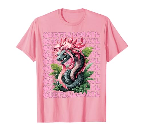 Quetzalcoatl Aztekengott Mythologie Maya Inka-Mädchen Kokette T-Shirt von Womens Pink Coquette Bow Quetzalcoatl Aztec Gifts