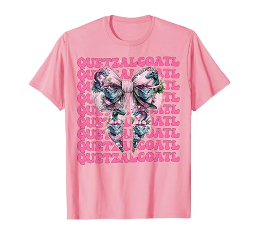 Quetzalcoatl Aztekengott Mythologie Maya Inka-Mädchen Kokette T-Shirt von Womens Pink Coquette Bow Quetzalcoatl Aztec Gifts
