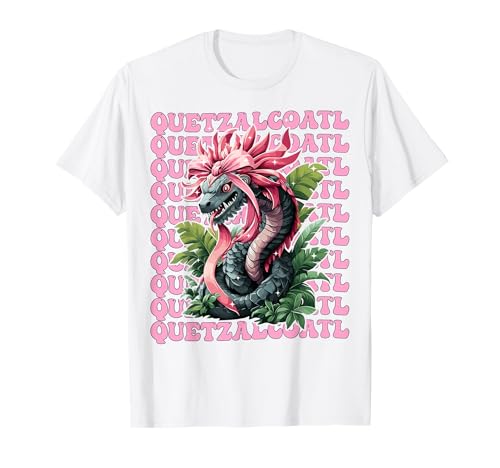 Quetzalcoatl Aztekengott Mythologie Maya Inka-Mädchen Kokette T-Shirt von Womens Pink Coquette Bow Quetzalcoatl Aztec Gifts