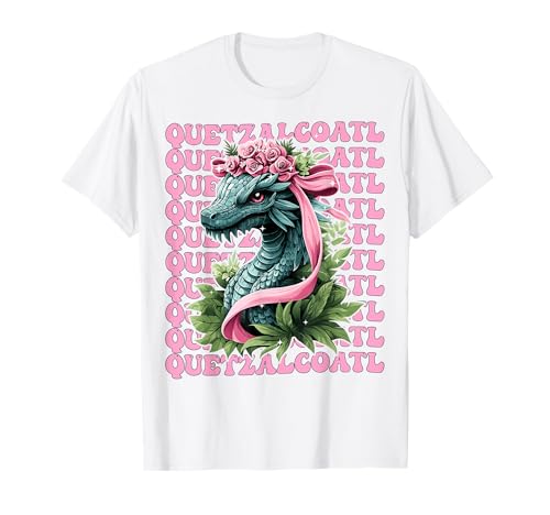 Quetzalcoatl Aztekengott Mythologie Maya Inka-Mädchen Kokette T-Shirt Quetzalcoatl Aztekengott Mythologie Maya Inka-Mädchen Kokette T-Shirt von Womens Pink Coquette Bow Quetzalcoatl Aztec Gifts