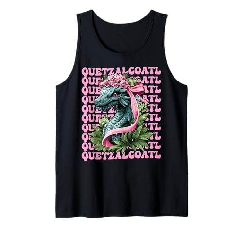 Quetzalcoatl Aztekengott Mythologie Maya Inka-Mädchen Kokette Tank Top von Womens Pink Coquette Bow Quetzalcoatl Aztec Gifts