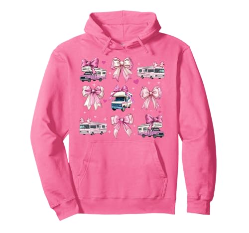 RV Camper RV Camping Urlaub Wohnmobil Mädchen Kokette Schleife Pullover Hoodie von Womens Pink Coquette Bow RV Camper Camping Gifts
