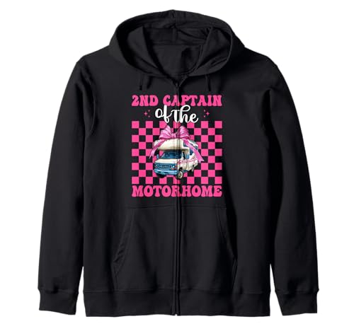 2. Captain of The Wohnmobil, Wohnmobil, Camping, Camper, Mädchen, Mutter Kapuzenjacke von Womens Pink Coquette Bow RV Camping Camper Gifts