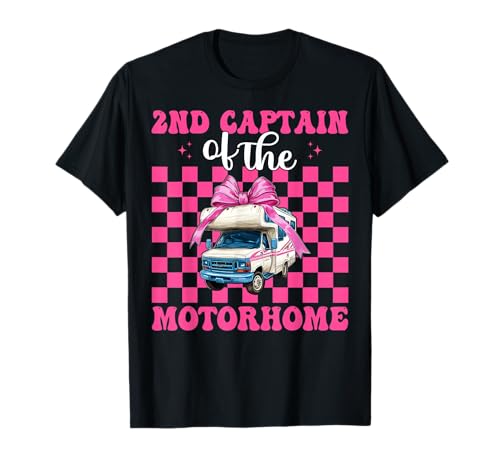 2. Captain of The Wohnmobil, Wohnmobil, Camping, Camper, Mädchen, Mutter T-Shirt von Womens Pink Coquette Bow RV Camping Camper Gifts