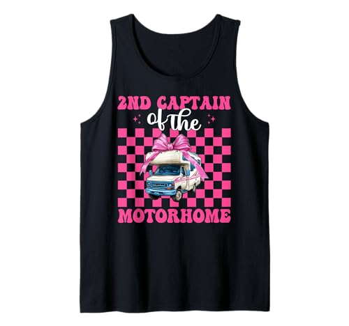 2. Captain of The Wohnmobil, Wohnmobil, Camping, Camper, Mädchen, Mutter Tank Top von Womens Pink Coquette Bow RV Camping Camper Gifts