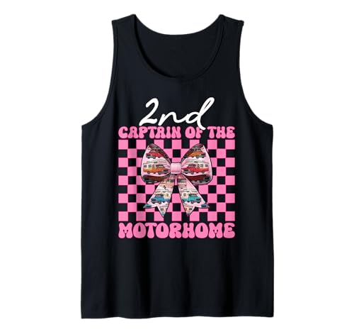 2. Captain of The Wohnmobil, Wohnmobil, Camping, Camper, Mädchen, Mutter Tank Top von Womens Pink Coquette Bow RV Camping Camper Gifts