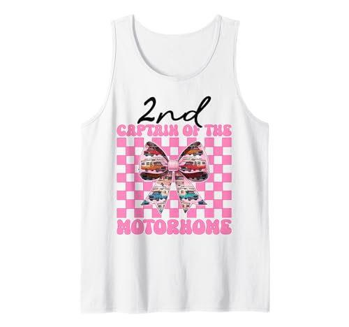 2. Captain of The Wohnmobil, Wohnmobil, Camping, Camper, Mädchen, Mutter Tank Top von Womens Pink Coquette Bow RV Camping Camper Gifts