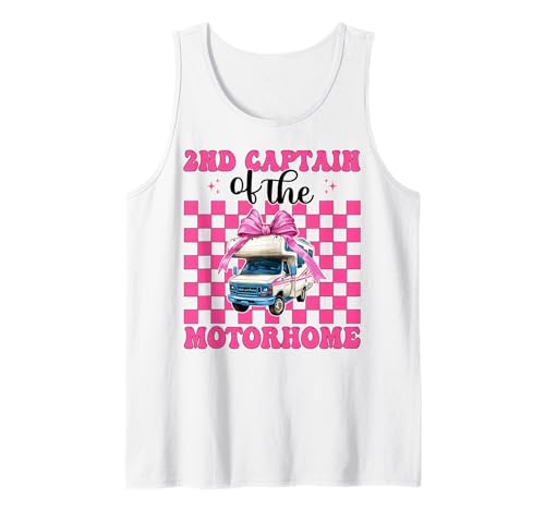 2. Captain of The Wohnmobil, Wohnmobil, Camping, Camper, Mädchen, Mutter Tank Top von Womens Pink Coquette Bow RV Camping Camper Gifts