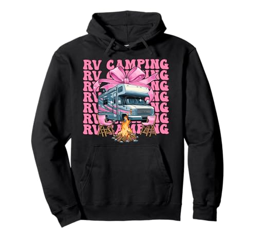 Coquette Bow RV Camping Camper Wohnmobil Mädchen Mama Rosa Pullover Hoodie Coquette Bow RV Camping Camper Wohnmobil Mädchen Mama Rosa Pullover Hoodie von Womens Pink Coquette Bow RV Camping Camper Gifts