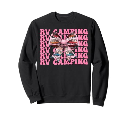 Coquette Bow RV Camping Camper Wohnmobil Mädchen Mama Rosa Sweatshirt Coquette Bow RV Camping Camper Wohnmobil Mädchen Mama Rosa Sweatshirt von Womens Pink Coquette Bow RV Camping Camper Gifts