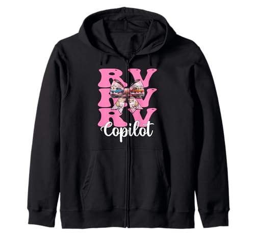 RV Copilot RV Camping Camper Wohnmobil Mädchen Mama Kokette Bogen Kapuzenjacke von Womens Pink Coquette Bow RV Camping Camper Gifts
