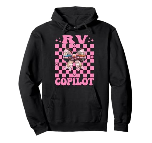 RV Copilot RV Camping Camper Wohnmobil Mädchen Mama Kokette Bogen Pullover Hoodie von Womens Pink Coquette Bow RV Camping Camper Gifts