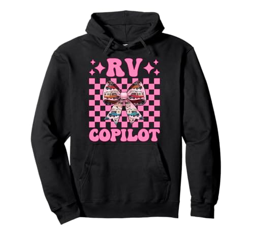RV Copilot RV Camping Camper Wohnmobil Mädchen Mama Kokette Bogen Pullover Hoodie von Womens Pink Coquette Bow RV Camping Camper Gifts