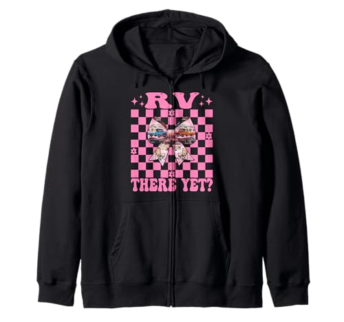 Rv There Yet? RV Camping Camper Wohnmobil Mädchen Mama Kokette Kapuzenjacke von Womens Pink Coquette Bow RV Camping Camper Gifts