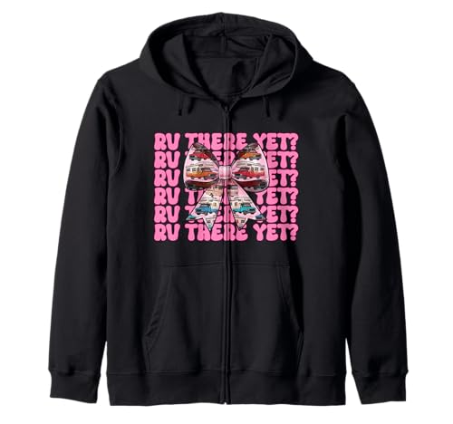 Rv There Yet? RV Camping Camper Wohnmobil Mädchen Mama Kokette Kapuzenjacke von Womens Pink Coquette Bow RV Camping Camper Gifts