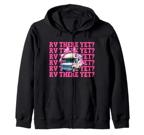Rv There Yet? RV Camping Camper Wohnmobil Mädchen Mama Kokette Kapuzenjacke von Womens Pink Coquette Bow RV Camping Camper Gifts