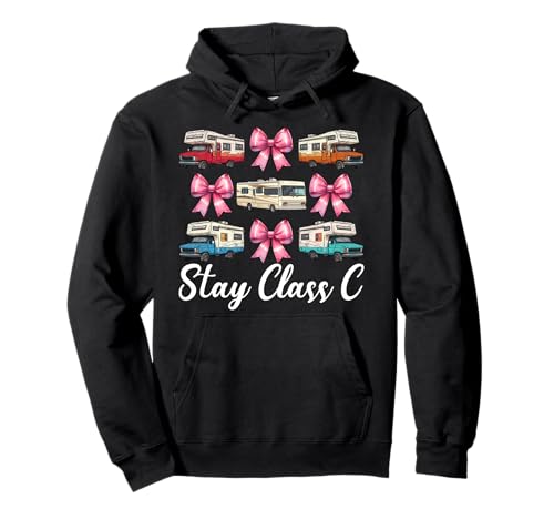 Wohnmobil Camping Camper Wohnmobil Mädchen Mama Coquette Stay Klasse C Pullover Hoodie von Womens Pink Coquette Bow RV Camping Camper Gifts