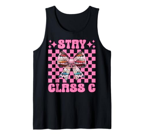 Wohnmobil Camping Camper Wohnmobil Mädchen Mama Coquette Stay Klasse C Tank Top von Womens Pink Coquette Bow RV Camping Camper Gifts