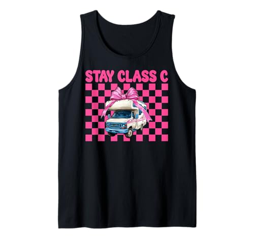 Wohnmobil Camping Camper Wohnmobil Mädchen Mama Coquette Stay Klasse C Tank Top von Womens Pink Coquette Bow RV Camping Camper Gifts