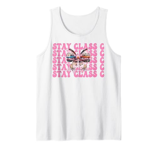 Wohnmobil Camping Camper Wohnmobil Mädchen Mama Coquette Stay Klasse C Tank Top von Womens Pink Coquette Bow RV Camping Camper Gifts
