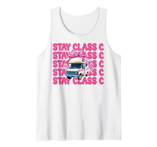 Wohnmobil Camping Camper Wohnmobil Mädchen Mama Coquette Stay Klasse C Tank Top von Womens Pink Coquette Bow RV Camping Camper Gifts