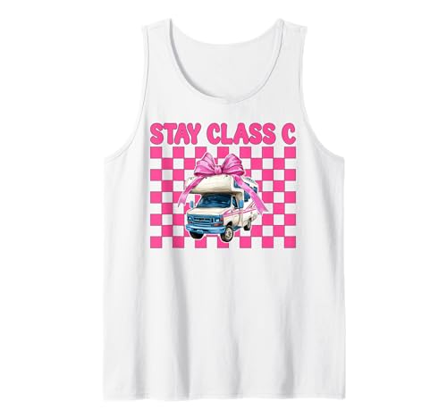 Wohnmobil Camping Camper Wohnmobil Mädchen Mama Coquette Stay Klasse C Tank Top von Womens Pink Coquette Bow RV Camping Camper Gifts