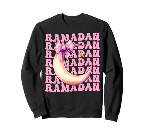 Ramadan Kareem Muslim Moon Girl Kokette Schleife Rosa Band Sweatshirt Ramadan Kareem Muslim Moon Girl Kokette Schleife Rosa Band Sweatshirt von Womens Pink Coquette Bow Ramadan Kareem Gifts