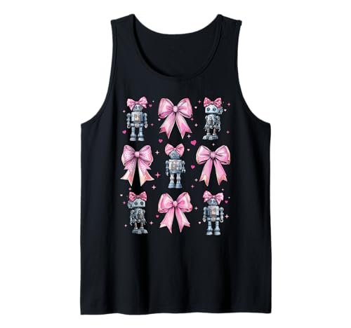 Robot Robotics Coquette Bow Pink Mama für Mädchen Tank Top Robot Robotics Coquette Bow Pink Mama für Mädchen Tank Top von Womens Pink Coquette Bow Robot Robotics Gifts