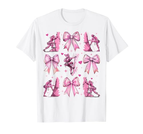 Rock Climber Rock Climbing Bouldern Coquette Bow für Mädchen, Rosa T-Shirt Rock Climber Rock Climbing Bouldern Coquette Bow für Mädchen, Rosa T-Shirt von Womens Pink Coquette Bow Rock Climber Gifts