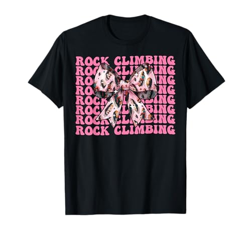 Coquette Bow Bouldern Felsklettern Boulder Climber Girl T-Shirt Coquette Bow Bouldern Felsklettern Boulder Climber Girl T-Shirt von Womens Pink Coquette Bow Rock Climbing Gifts