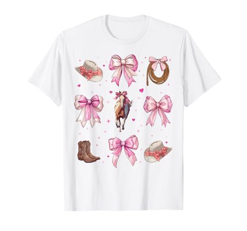Rodeo Barrel Racer Barrel Racing Coquette Bow für Mädchen, Mama, Rosa T-Shirt Rodeo Barrel Racer Barrel Racing Coquette Bow für Mädchen, Mama, Rosa T-Shirt von Womens Pink Coquette Bow Rodeo Barrel Racer Gifts
