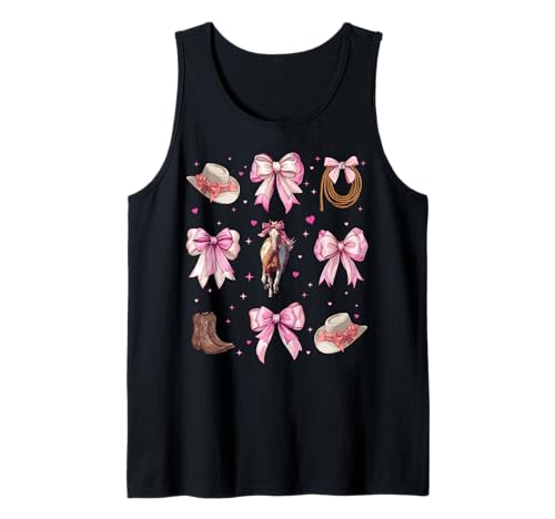 Rodeo Barrel Racer Barrel Racing Coquette Bow für Mädchen, Mama, Rosa Tank Top Rodeo Barrel Racer Barrel Racing Coquette Bow für Mädchen, Mama, Rosa Tank Top von Womens Pink Coquette Bow Rodeo Barrel Racer Gifts
