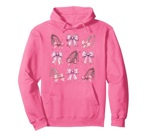 Achterbahn Vergnügungspark Mädchen Kokette Schleife Rosa Mama Pullover Hoodie von Womens Pink Coquette Bow Roller Coaster Gifts