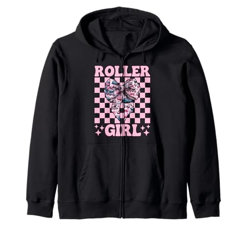 Roller Girl Rollerblades Inlineskating Kapuzenjacke Roller Girl Rollerblades Inlineskating Kapuzenjacke von Womens Pink Coquette Bow Rollerblades Gifts