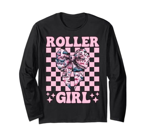 Roller Girl Rollerblades Inlineskating Langarmshirt Roller Girl Rollerblades Inlineskating Langarmshirt von Womens Pink Coquette Bow Rollerblades Gifts