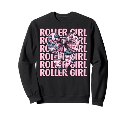 Roller Girl Rollerblades Inlineskating Sweatshirt Roller Girl Rollerblades Inlineskating Sweatshirt von Womens Pink Coquette Bow Rollerblades Gifts