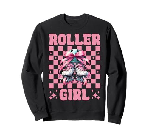 Roller Girl Rollerblades Inlineskating Sweatshirt Roller Girl Rollerblades Inlineskating Sweatshirt von Womens Pink Coquette Bow Rollerblades Gifts