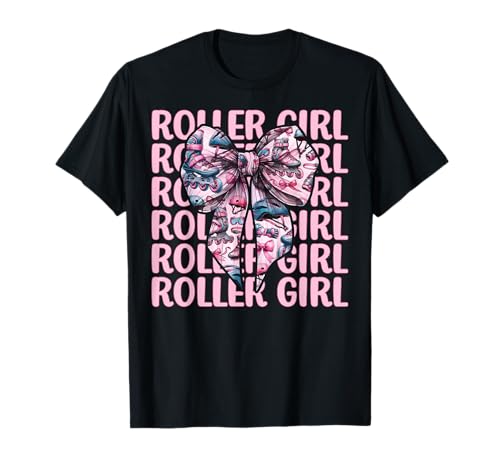 Roller Girl Rollerblades Inlineskating T-Shirt Roller Girl Rollerblades Inlineskating T-Shirt von Womens Pink Coquette Bow Rollerblades Gifts