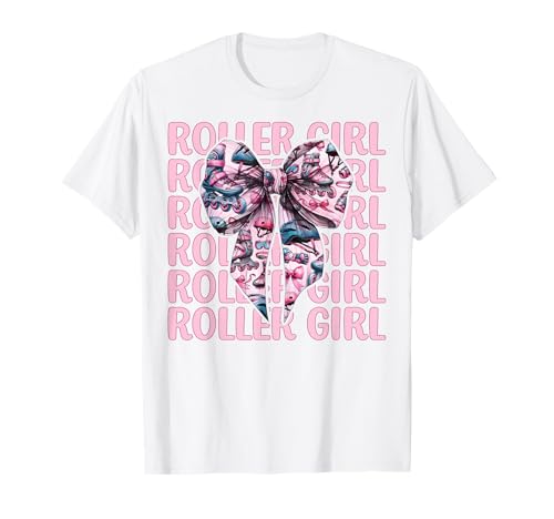 Roller Girl Rollerblades Inlineskating T-Shirt Roller Girl Rollerblades Inlineskating T-Shirt von Womens Pink Coquette Bow Rollerblades Gifts