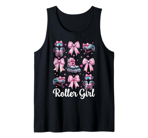 Roller Girl Rollerblades Inlineskating Tank Top Roller Girl Rollerblades Inlineskating Tank Top von Womens Pink Coquette Bow Rollerblades Gifts
