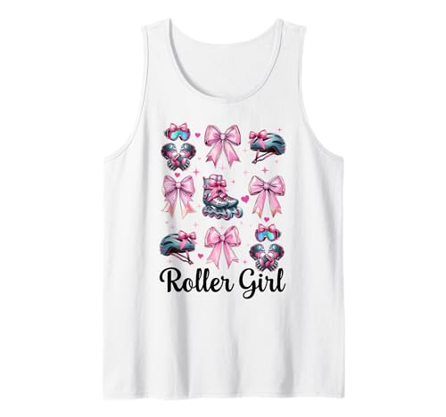 Roller Girl Rollerblades Inlineskating Tank Top Roller Girl Rollerblades Inlineskating Tank Top von Womens Pink Coquette Bow Rollerblades Gifts