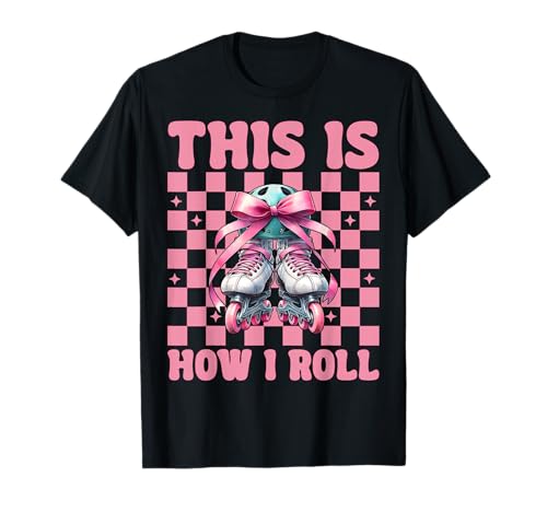 Rollerblades Inlineskaten So rollt Man T-Shirt von Womens Pink Coquette Bow Rollerblades Gifts