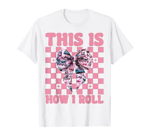 Rollerblades Inlineskaten So rollt Man T-Shirt Rollerblades Inlineskaten So rollt Man T-Shirt von Womens Pink Coquette Bow Rollerblades Gifts