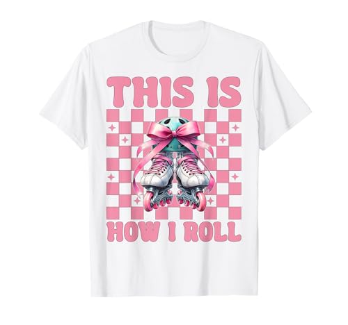 Rollerblades Inlineskaten So rollt Man T-Shirt von Womens Pink Coquette Bow Rollerblades Gifts