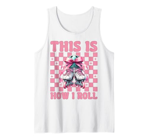 Rollerblades Inlineskaten So rollt Man Tank Top von Womens Pink Coquette Bow Rollerblades Gifts