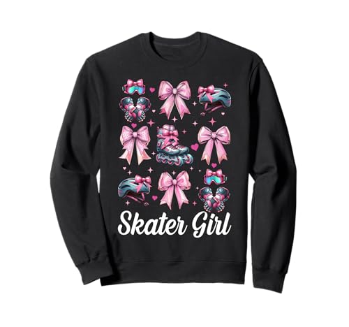Skater Girl Rollerblades Inlineskating Sweatshirt Skater Girl Rollerblades Inlineskating Sweatshirt von Womens Pink Coquette Bow Rollerblades Gifts