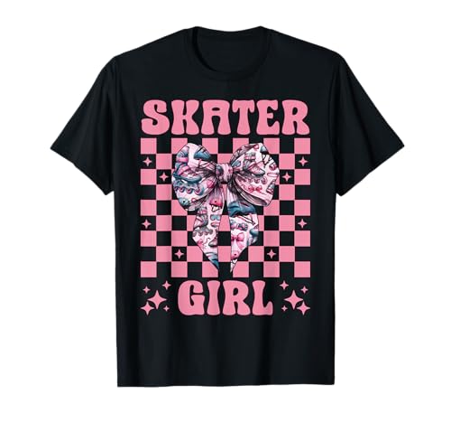 Skater Girl Rollerblades Inlineskating T-Shirt Skater Girl Rollerblades Inlineskating T-Shirt von Womens Pink Coquette Bow Rollerblades Gifts