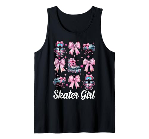 Skater Girl Rollerblades Inlineskating Tank Top Skater Girl Rollerblades Inlineskating Tank Top von Womens Pink Coquette Bow Rollerblades Gifts