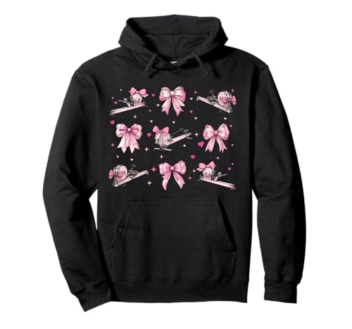 Rowing Rower Girl Kokette Bow Pink Mom Pullover Hoodie Rowing Rower Girl Kokette Bow Pink Mom Pullover Hoodie von Womens Pink Coquette Bow Rowing Rower Gifts